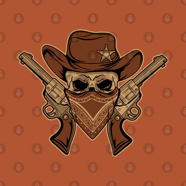 WILD WEST SKULL by beanbeardy