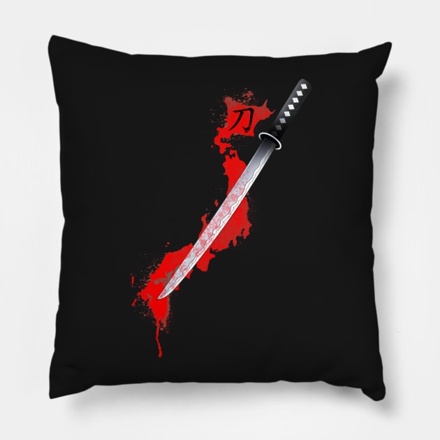 katana sword Pillow by filippob