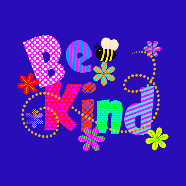 Be Kind Colorful Typography by AlondraHanley