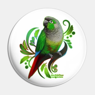 Green Cheeked Conure Pin