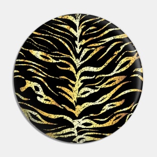 Gold tiger stripes design Pin