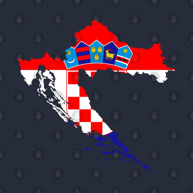 Croatia Flag Map by Historia