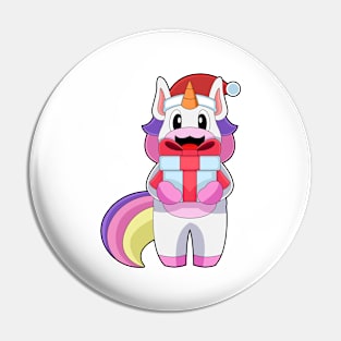 Unicorn Christmas Package Pin