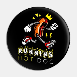 Running Hot Dog Pin