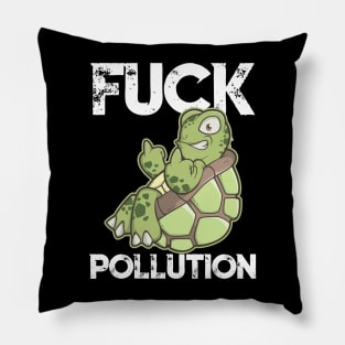 Earth Day T Shirt Environmental Anti Pollution Fun Turtle Pillow