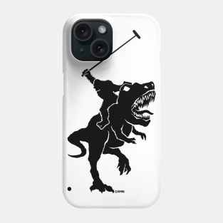 Bigfoot Playing Polo On a T Rex Phone Case