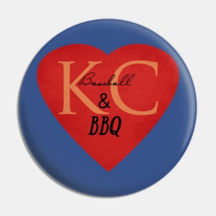 KC Baseball and BBQ Pin