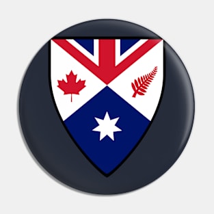 CANZUK: Canada, Australia, New Zealand, United Kingdom (Shield Design) Pin