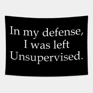 In my defense, I was left unsupervised Tapestry