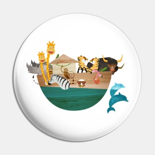 Kids Room Illustration Noah’s Ark - All animals aboard Pin