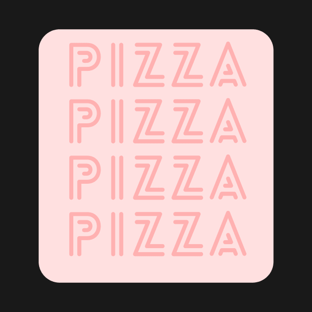 Pizza Text Design in Pink by BloomingDiaries