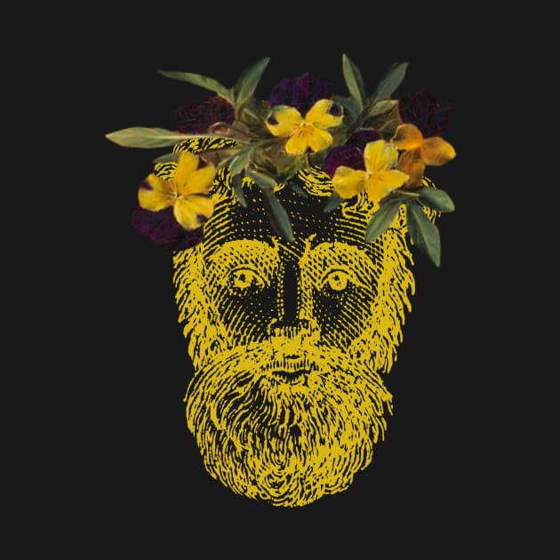 Bearded Dude with Flower Crown by terrybain