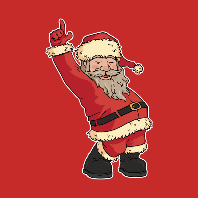 Funny Dancing Santa Claus Cartoon by SLAG_Creative