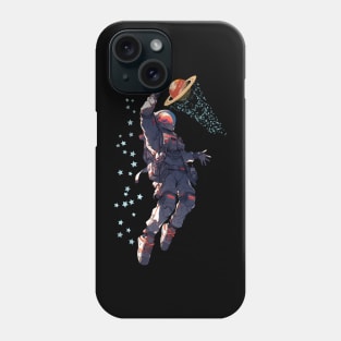 astronaut plays basketball Phone Case