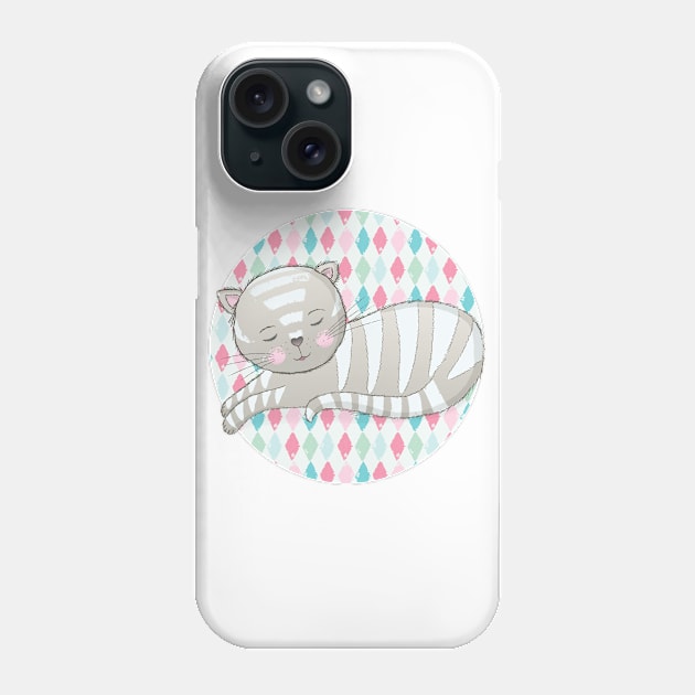 Sleeping cat Phone Case by CalliLetters