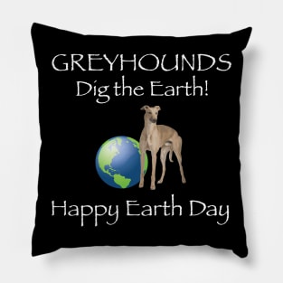 Greyhound Earth Day Awareness T-Shirt Pillow