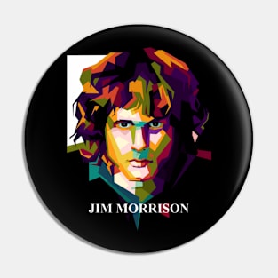 Jim Morrisson In Pop Art Pin