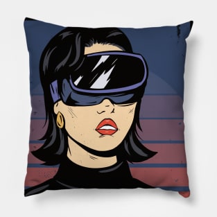Escape Reality // Pop Art Virtual Reality Woman Pillow