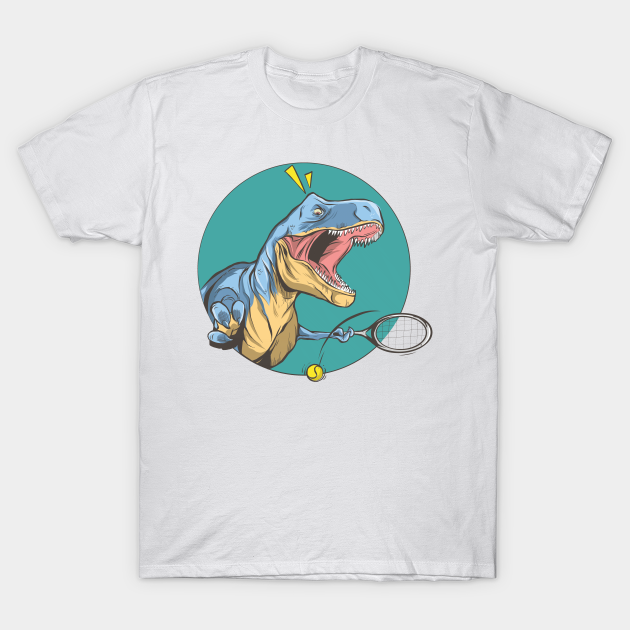 Discover Angry T-rex playing Tennis - T Rex Dinosaur - T-Shirt