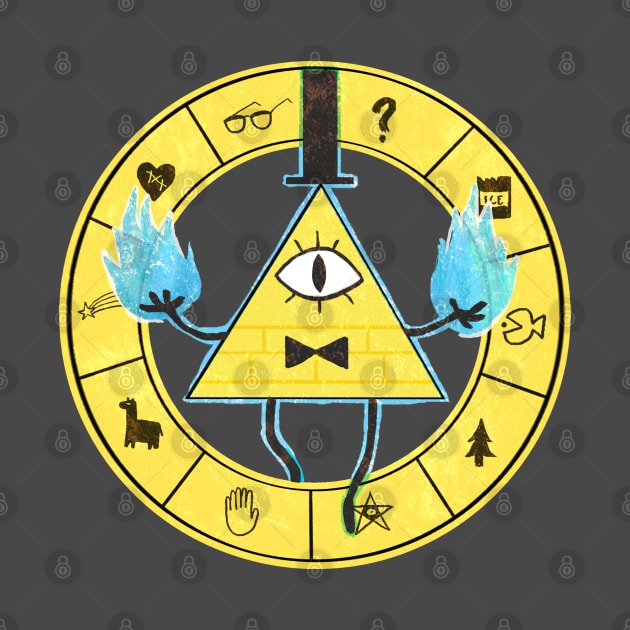 Bill Cipher - Gravity Falls (Dark background) by renaesense