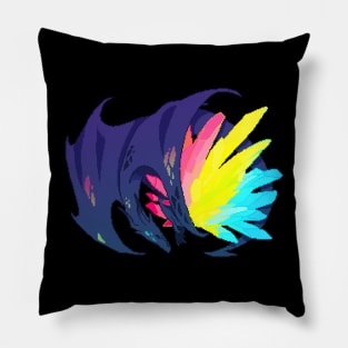 Pansexual Pride Flag Crystal Dragon Pillow