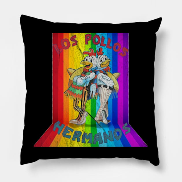 Los pollos hermanos || Vintage Pillow by Veljam