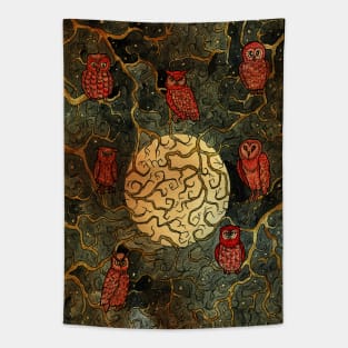 Owls. Gothic Mysteries Design. Tapestry