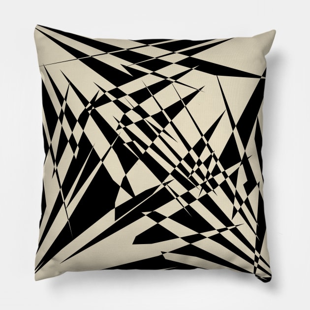 abstract black and white background perfect for wallpaper Pillow by maricetak