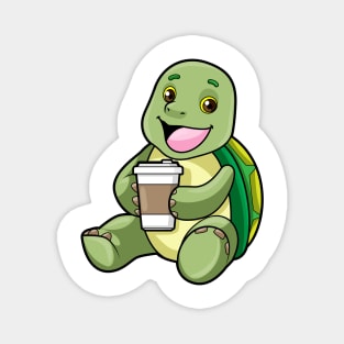 Turtle with Shell & Coffee to go Magnet