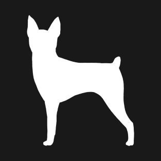 White Toy Fox Terrier Silhouette T-Shirt