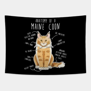 Maine Coon Cat Anatomy Tapestry