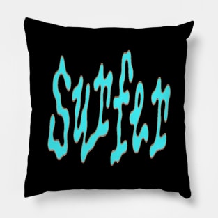 Surfer, Hello Summer Vintage Funny Surfer Riding Surf Surfing Lover Gifts Pillow