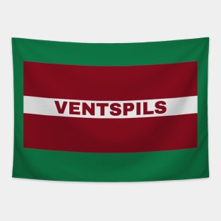 Ventspils City in Latvian Flag Tapestry