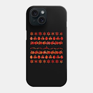 Red Christmas Decoration Silhouette Pattern Phone Case