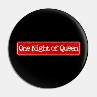 vintage retro plate One Night of Queen Pin