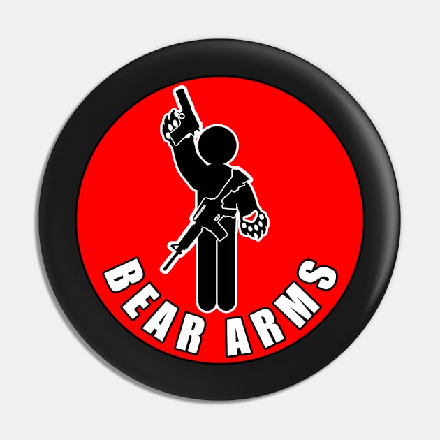 Bear Arms Pin by  The best hard hat stickers 