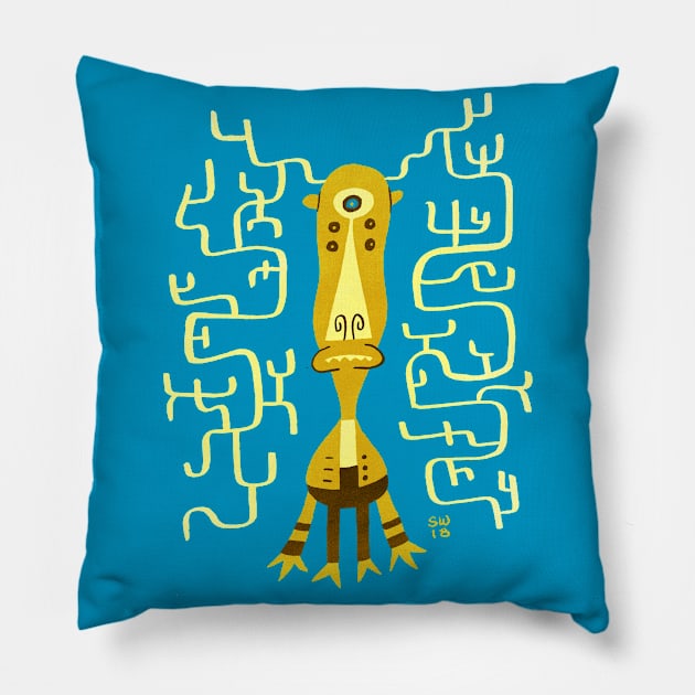 Monster Boy 7 Pillow by washburnillustration