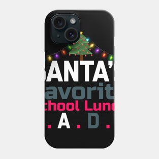 santa's favorite school lunch lady gift Phone Case