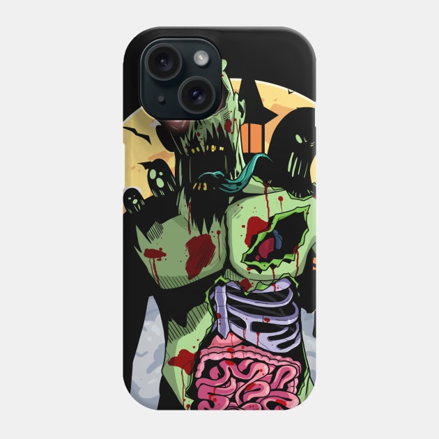 Scary Zombie Halloween Phone Case by Noseking