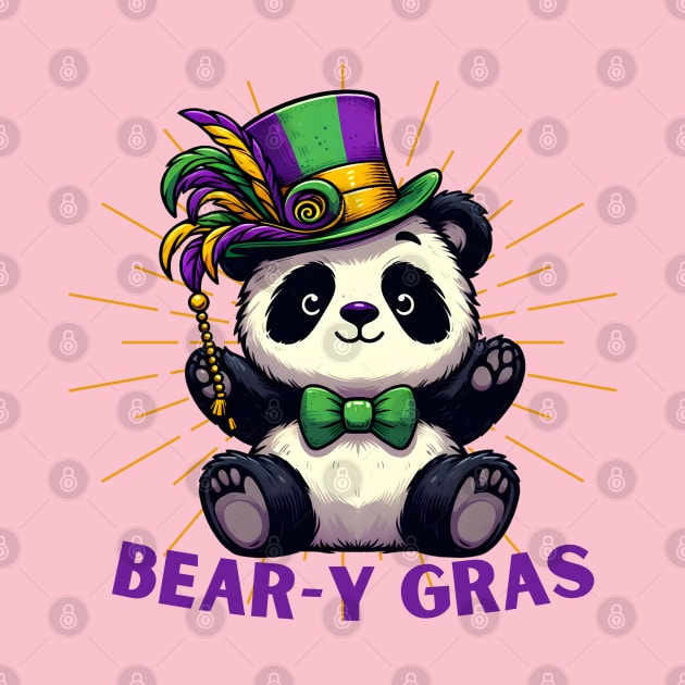 Mardi Gras black and white panda by Japanese Fever