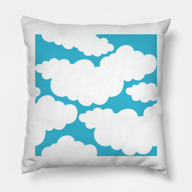 Blue Background Abstract Clouds Pattern Clouds Pillow Teepublic