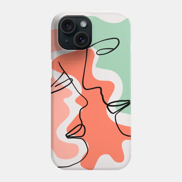 Emotions Line Faces Phone Case by elenorDG