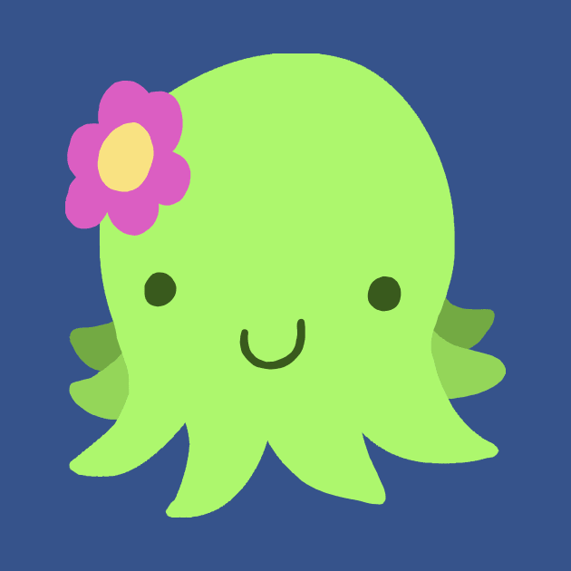 Green Flower Octopus by saradaboru