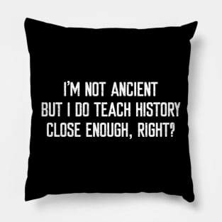 I'm not ancient, but I do teach history Pillow