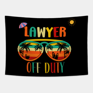 Lawyer Off Duty- Retro Vintage Sunglasses Beach vacation sun for Summertime Tapestry