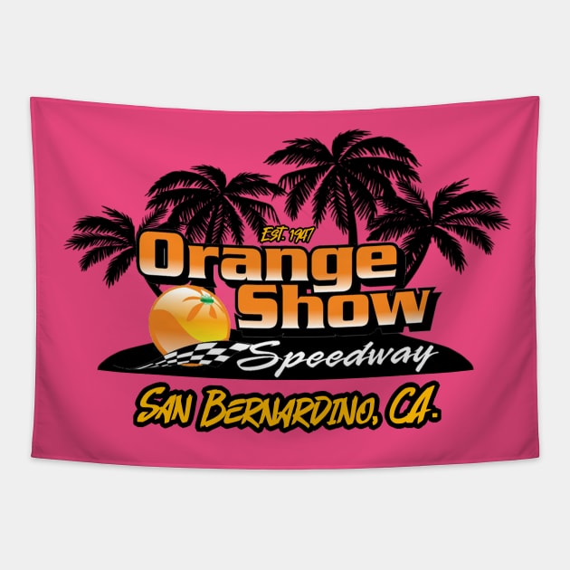 Orange Show Speedway - Palm Tree Tapestry by Orange Show Speedway