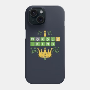 Wordle King Funny Word Game Gift Idea Phone Case