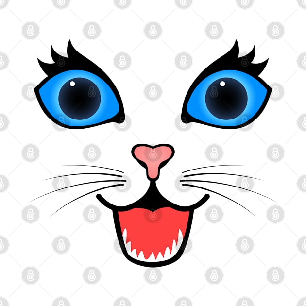 Happy Surprised Cat Face by Teeziner