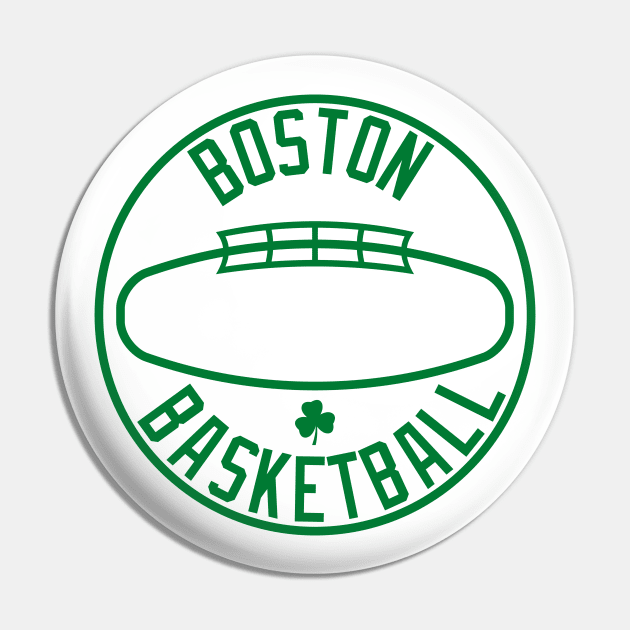 Retro Celtics Basketball Pin by tailgatemercantile