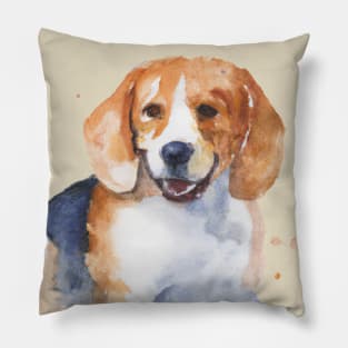 Beagle Watercolor - Gift For Dog Lovers Pillow